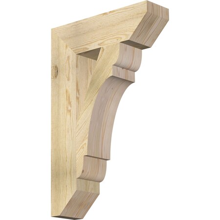 Ekena Millwork Olympic Slat Rough Sawn Bracket, Douglas Fir, 6"W x 22"D x 34"H BKT06X22X34OLY06RDF